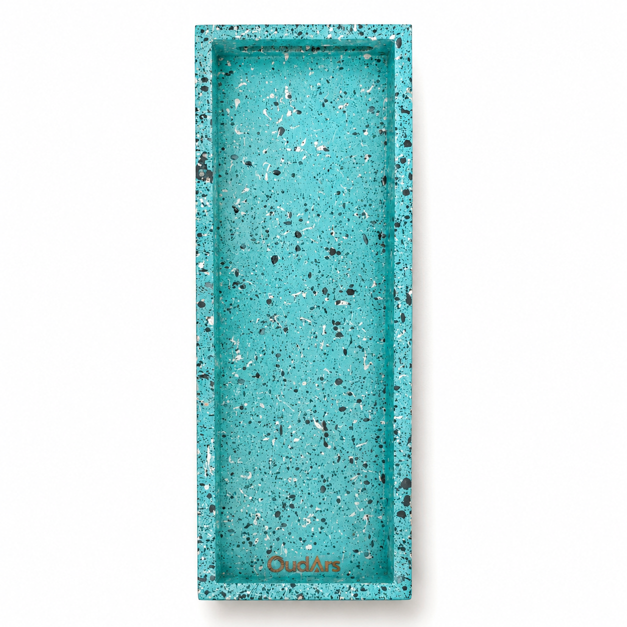 Wooden Serving Tray for Coffee and Dining Table (Aqua Blue) - Image 3