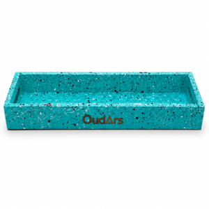 Wooden Serving Tray for Coffee and Dining Table (Aqua Blue)
