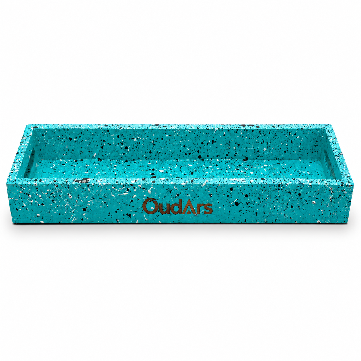 Wooden Serving Tray for Coffee and Dining Table (Aqua Blue)