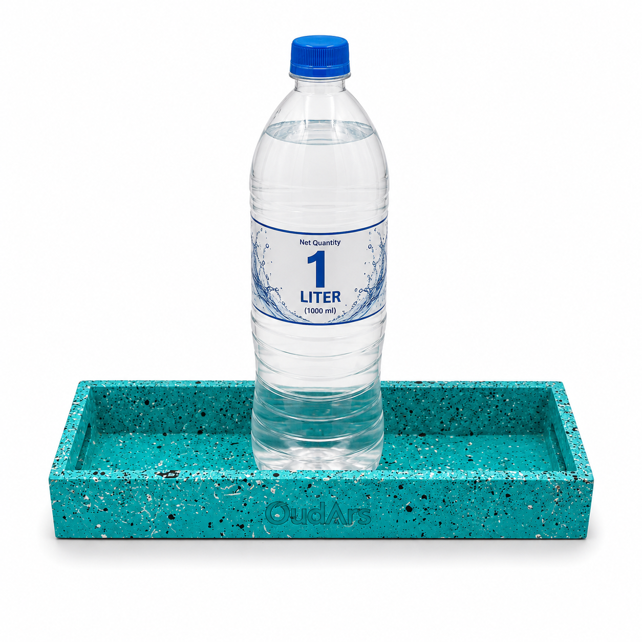 Wooden Serving Tray for Coffee and Dining Table (Aqua Blue) - Image 4