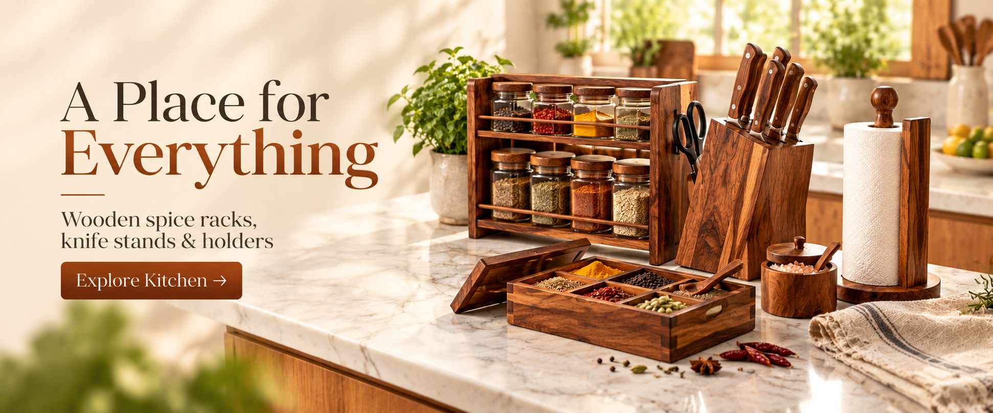 Everything in its place – wooden kitchen organizers
